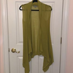 Neiman Marcus sleeveless draped cashmere vest